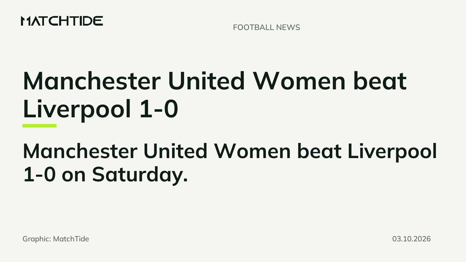 Manchester United Women beat Liverpool 1-0