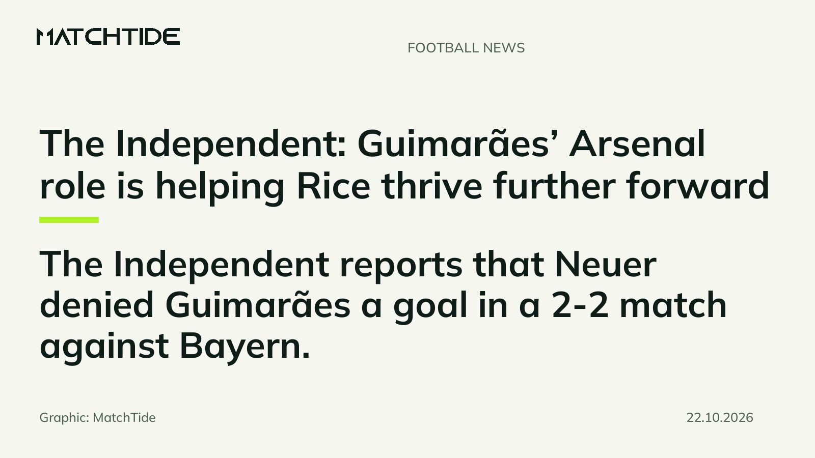 The Independent: Guimarães’ Arsenal role is helping Rice thrive further forward
