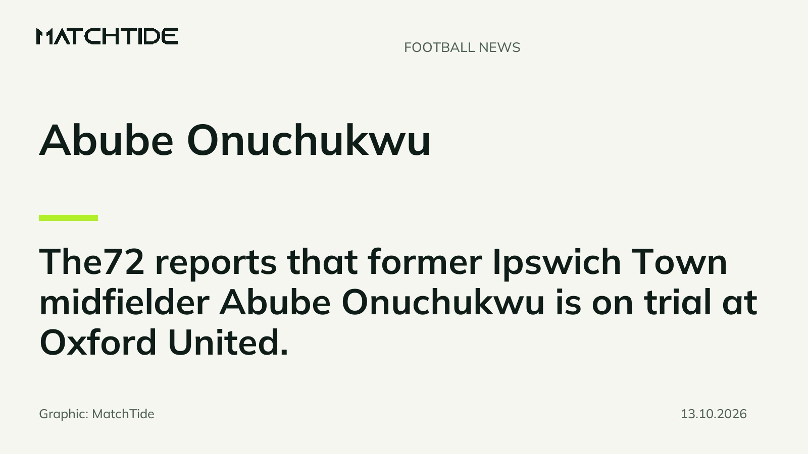 The72: Abube Onuchukwu on trial at Oxford United