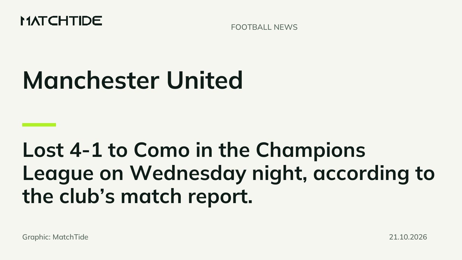 Manchester United beaten 4-1 by Como in Champions League