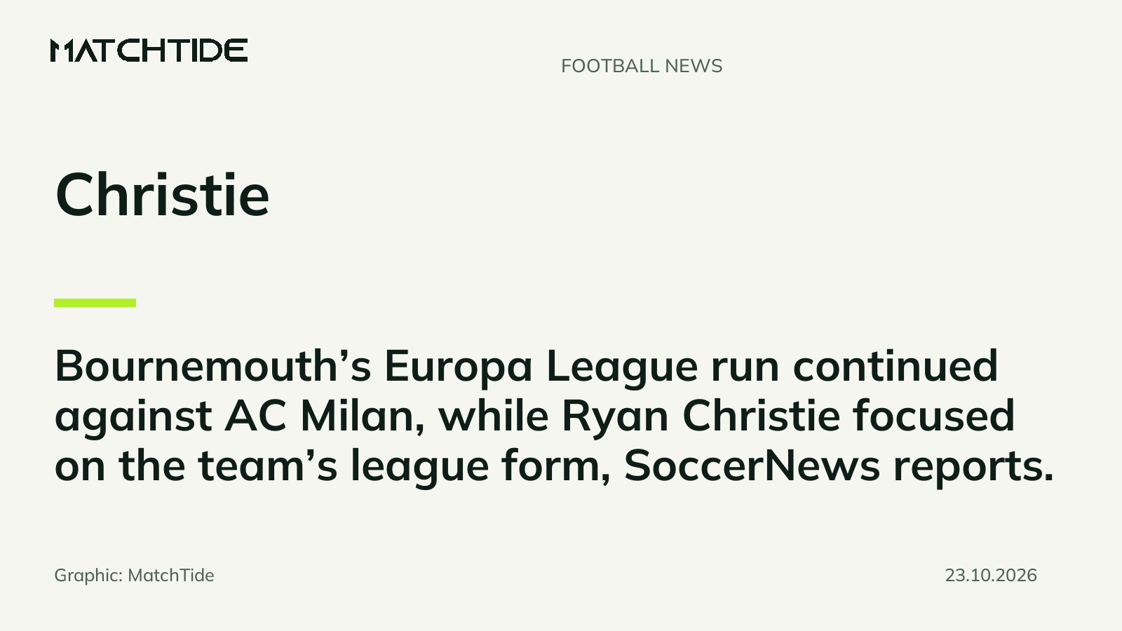 Christie says Milan win could boost Bournemouth’s league form