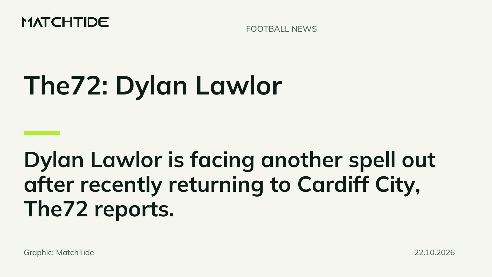 The72: Dylan Lawlor faces another spell out for Cardiff