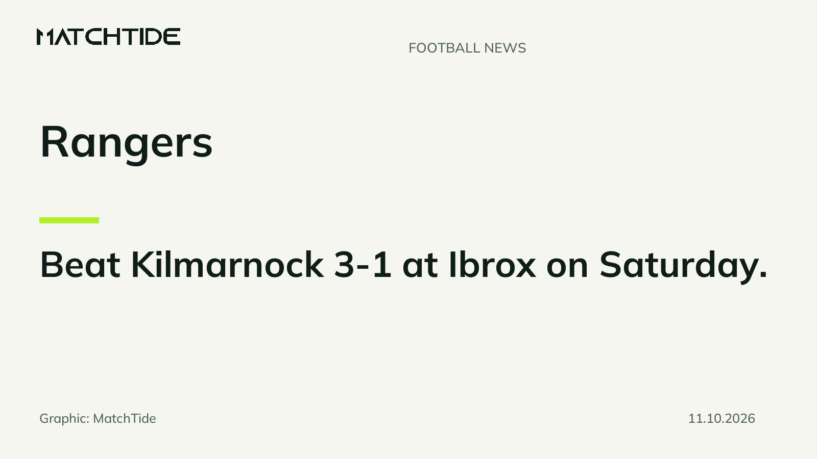 Rangers beat Kilmarnock 3-1 at Ibrox