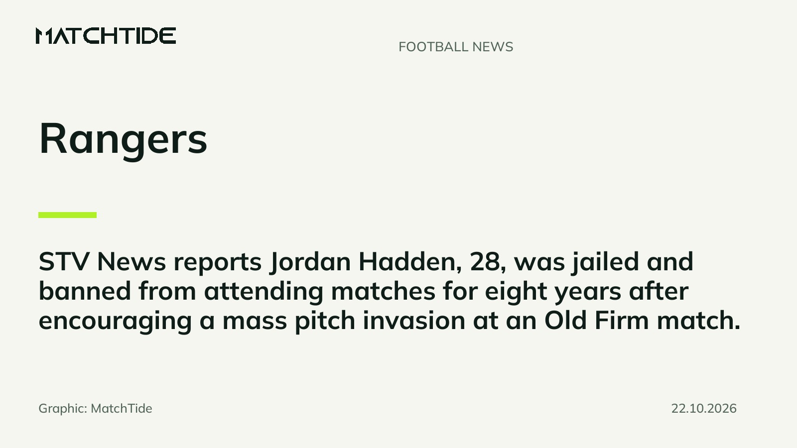 Rangers fan jailed and given eight-year match ban, STV reports